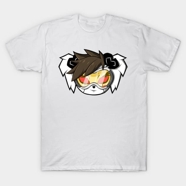 Overwatch Tracer Panda T-Shirt by MsPandAlyssa